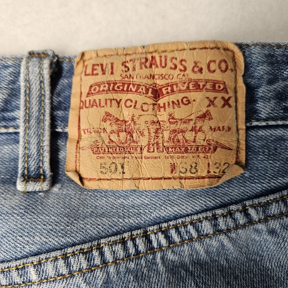 Levi's 501 XX Jeans Mens 38x32 Button Fly Jeans Classic Straight Leg 501XX